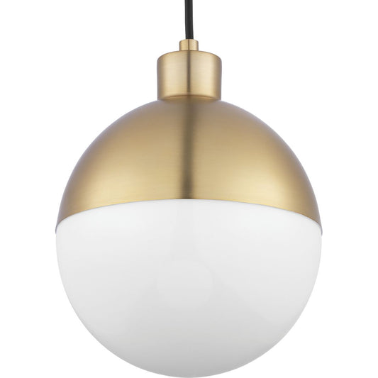PROGRESS LIGHTING P500147-109-30 Brushed Bronze Globe LED Collection One-Light LED Pendant