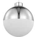 PROGRESS LIGHTING P500148-015-30 Polished Chrome Globe LED Collection One-Light Polished Chrome Opal Glass Mid-Century Modern Pendant Light