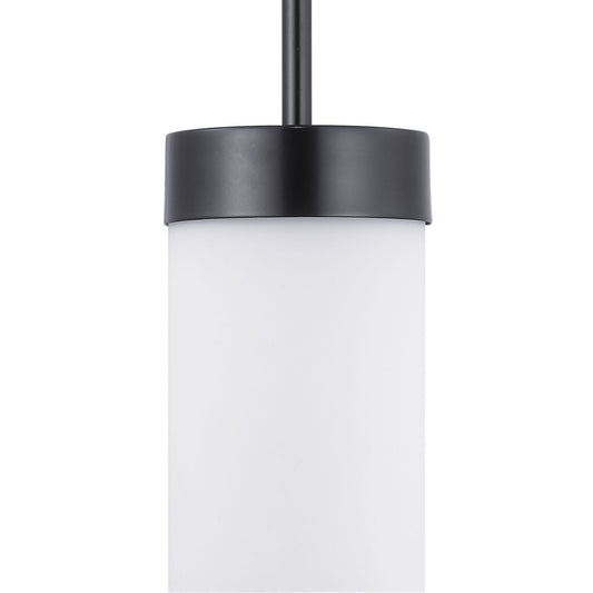 PROGRESS LIGHTING P500151-031 Matte Black Elevate Collection One-Light Mini-Pendant