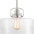 PROGRESS LIGHTING P500152-009 Brushed Nickel Calhoun Collection One-Light Pendant