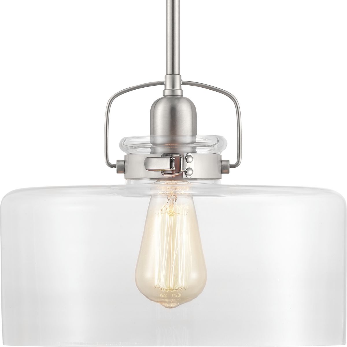 PROGRESS LIGHTING P500152-009 Brushed Nickel Calhoun Collection One-Light Pendant