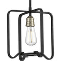 PROGRESS LIGHTING P500155-071 Gilded Iron Foster Collection One-Light Gilded Iron Farmhouse Mini-Pendant Light