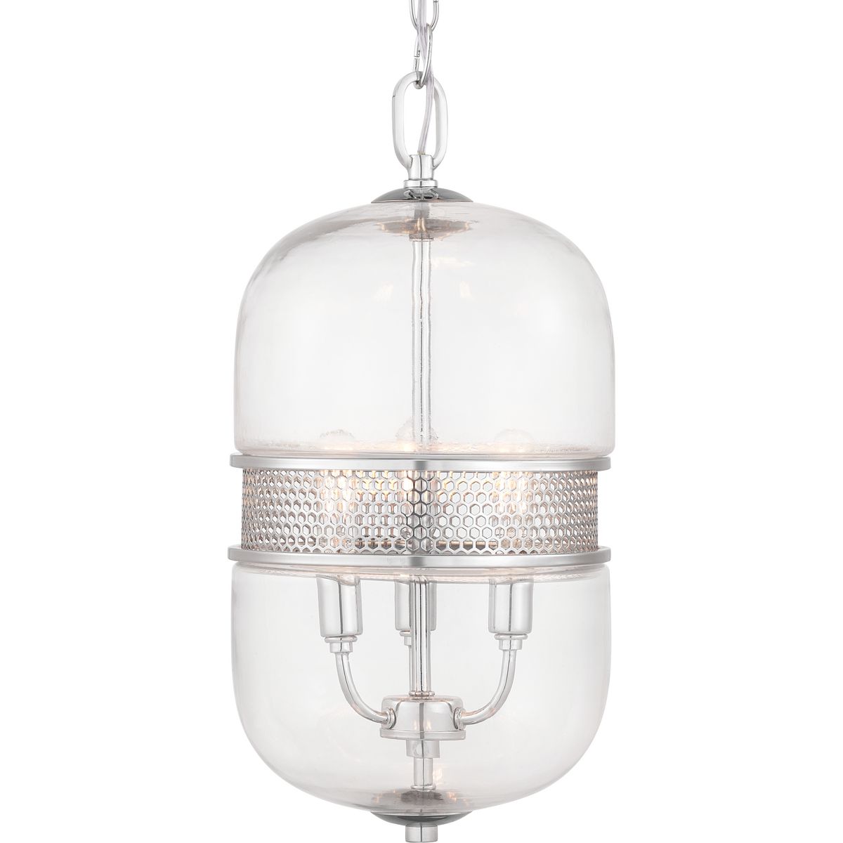PROGRESS LIGHTING P500156-015 Polished Chrome Cayce Collection Three-Light Pendant