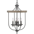 PROGRESS LIGHTING P500157-143 Graphite Gulliver Collection Four-Light Foyer
