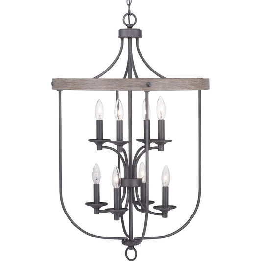 PROGRESS LIGHTING P500158-143 Graphite Gulliver Collection Eight-Light Foyer