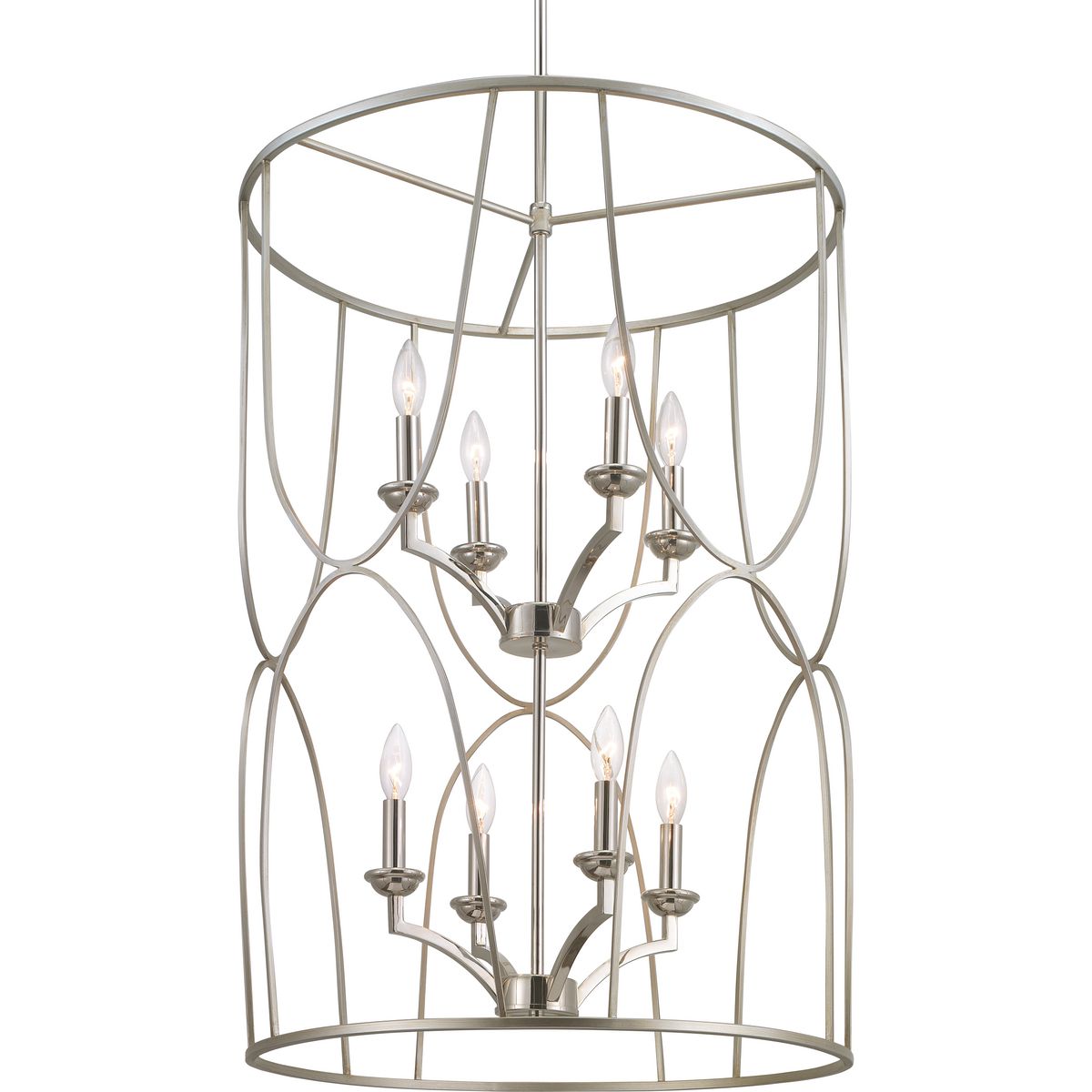 PROGRESS LIGHTING P500177-134 Silver Ridge Landree Collection Eight-Light Foyer