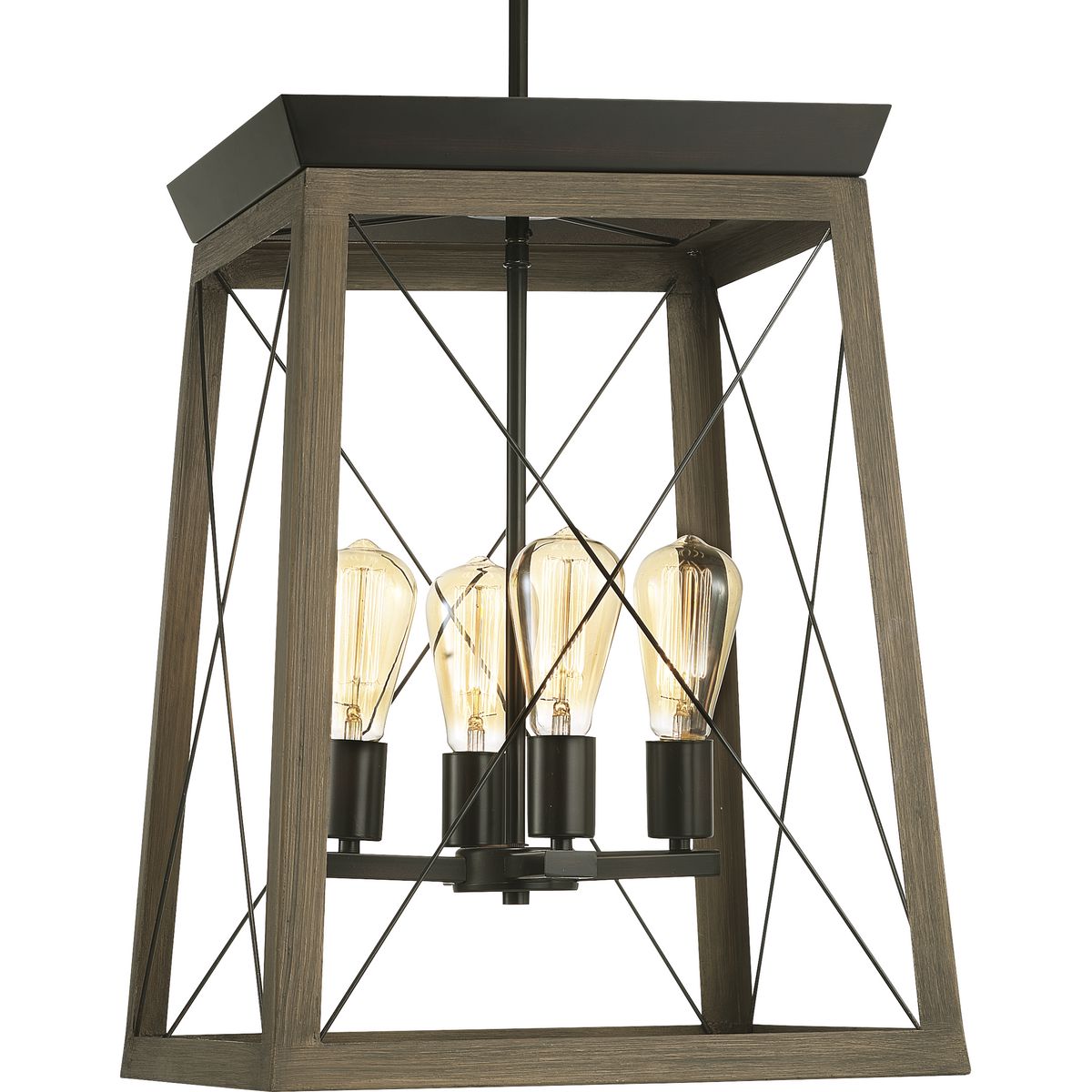 PROGRESS LIGHTING P500178-020 Antique Bronze Briarwood Collection Four-Light Foyer