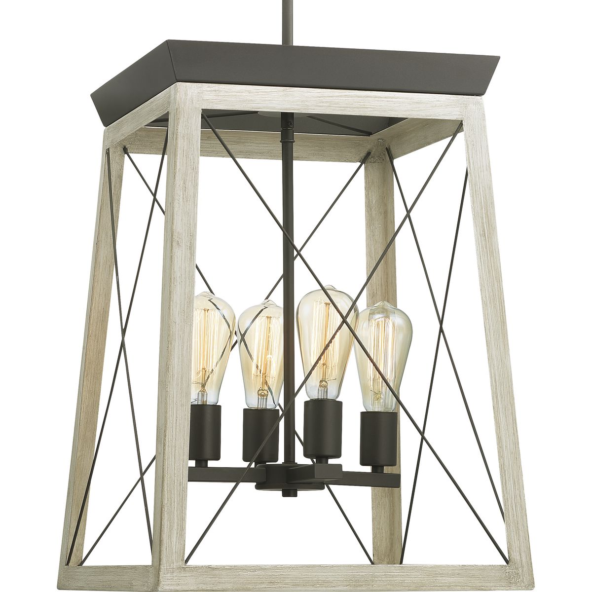PROGRESS LIGHTING P500178-143 Graphite Briarwood Collection Four-Light Foyer