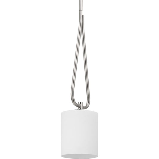 PROGRESS LIGHTING P500180-009 Brushed Nickel Tobin Collection One-Light Mini-Pendant
