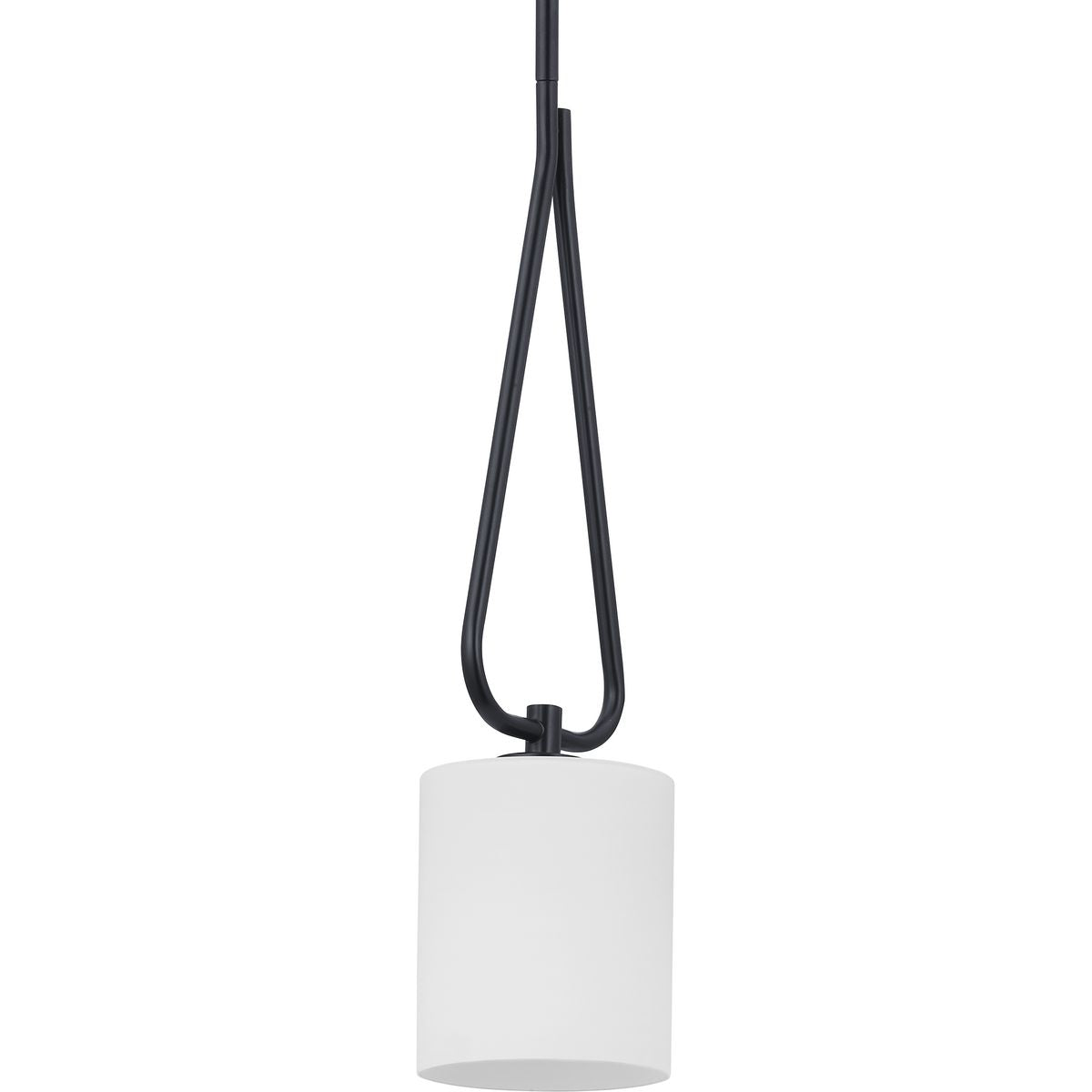 PROGRESS LIGHTING P500180-031 Matte Black Tobin Collection One-Light Mini-Pendant