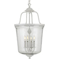 PROGRESS LIGHTING P500207-151 Cottage White Bowman Collection Four-Light Cottage White Foyer Pendant