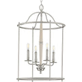 PROGRESS LIGHTING P500210-009 Brushed Nickel Durrell Collection Four-Light Brushed Nickel Medium Foyer
