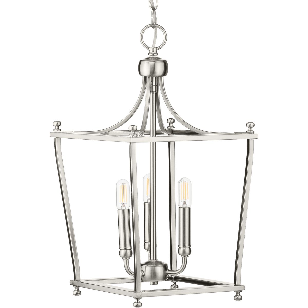 PROGRESS LIGHTING P500213-009 Brushed Nickel Parkhurst Collection Brushed Nickel Three-Light Foyer