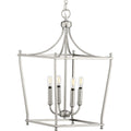 PROGRESS LIGHTING P500214-009 Brushed Nickel Parkhurst Collection Brushed Nickel Four-Light Foyer
