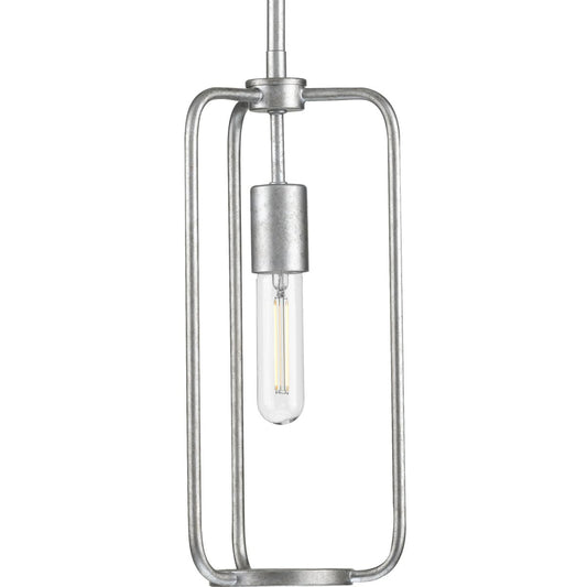 PROGRESS LIGHTING P500223-141 Galvanized Finish Bonn Collection One-Light Galvanized Finish Farmhouse Pendant Light