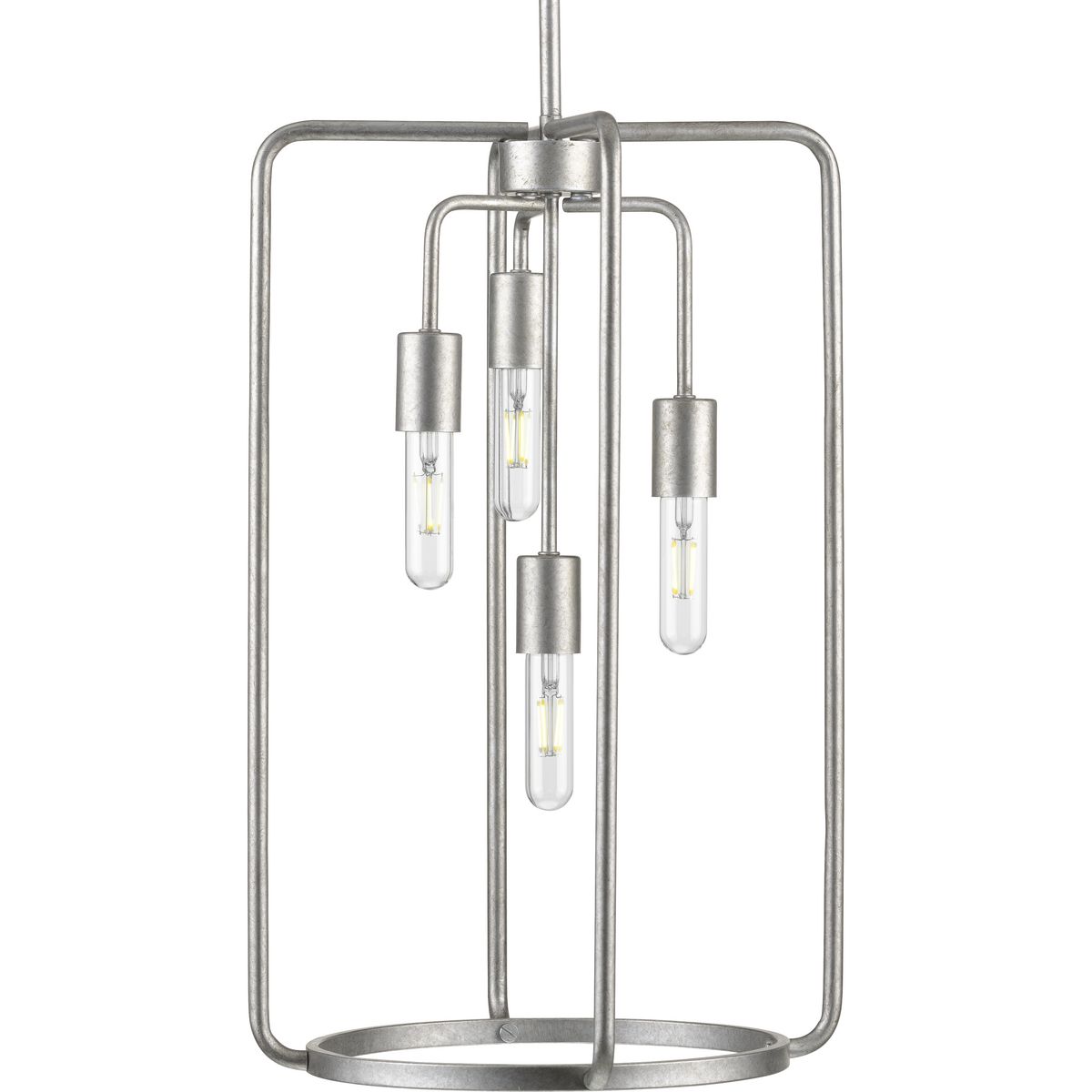 PROGRESS LIGHTING P500224-141 Galvanized Finish Bonn Collection Four-Light Galvanized Finish Farmhouse Pendant Light