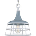 PROGRESS LIGHTING P500236-164 Coastal Blue Bastille Collection One-Light Coastal Blue Coastal Pendant Light