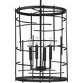 PROGRESS LIGHTING P500248-031 Textured Black Torres Collection Black Four-Light Foyer