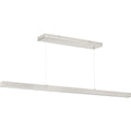 PROGRESS LIGHTING P500276-009-30 Brushed Nickel Planck LED Collection Brushed Nickel White Shade Modern Pendant Light