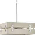 PROGRESS LIGHTING P500277-141 Galvanized Finish Hemsworth Collection Four-Light Galvanized Finish Coastal Pendant Light