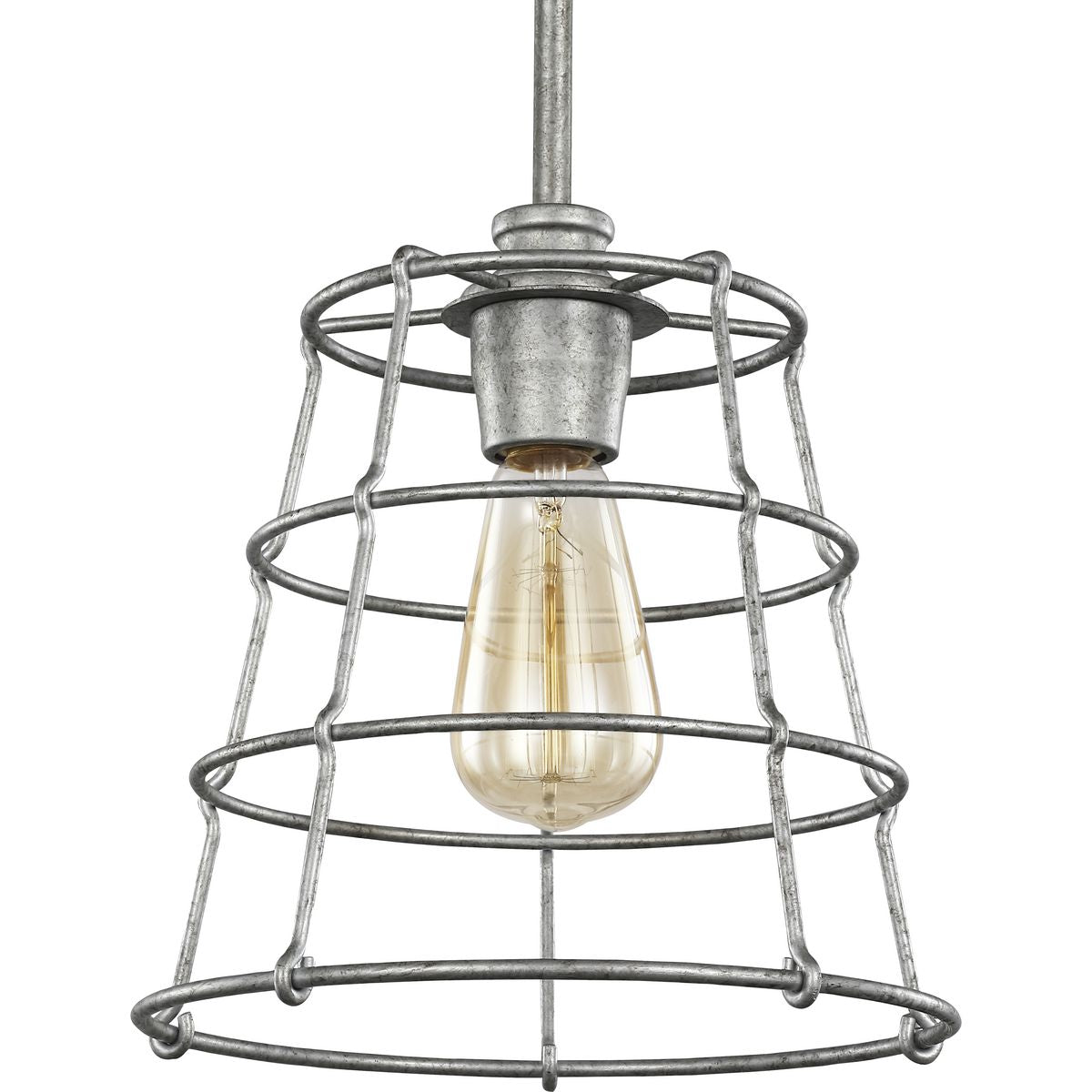 PROGRESS LIGHTING P500281-141 Galvanized Finish Chambers Collection One-Light Galvanized Finish Farmhouse Pendant Light