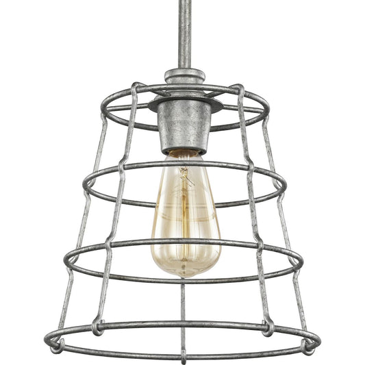 PROGRESS LIGHTING P500281-141 Galvanized Finish Chambers Collection One-Light Galvanized Finish Farmhouse Pendant Light