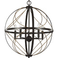 PROGRESS LIGHTING P500287-020 Antique Bronze Brandywine Collection Five-Light Antique Bronze Farmhouse Pendant Light
