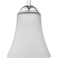 PROGRESS LIGHTING P500288-015 Polished Chrome Classic Collection One-Light Polished Chrome Etched Glass Traditional Pendant Light