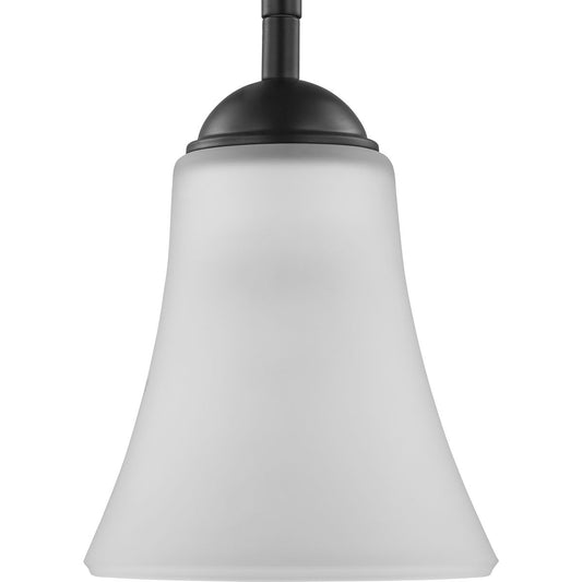 PROGRESS LIGHTING P500288-020 Antique Bronze Classic Collection One-Light Antique Bronze Etched Glass Traditional Pendant Light