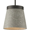 PROGRESS LIGHTING P500313-143 Graphite Terrazzo Collection One-Light Graphite and Grey Terrazzo Hanging Pendant Light