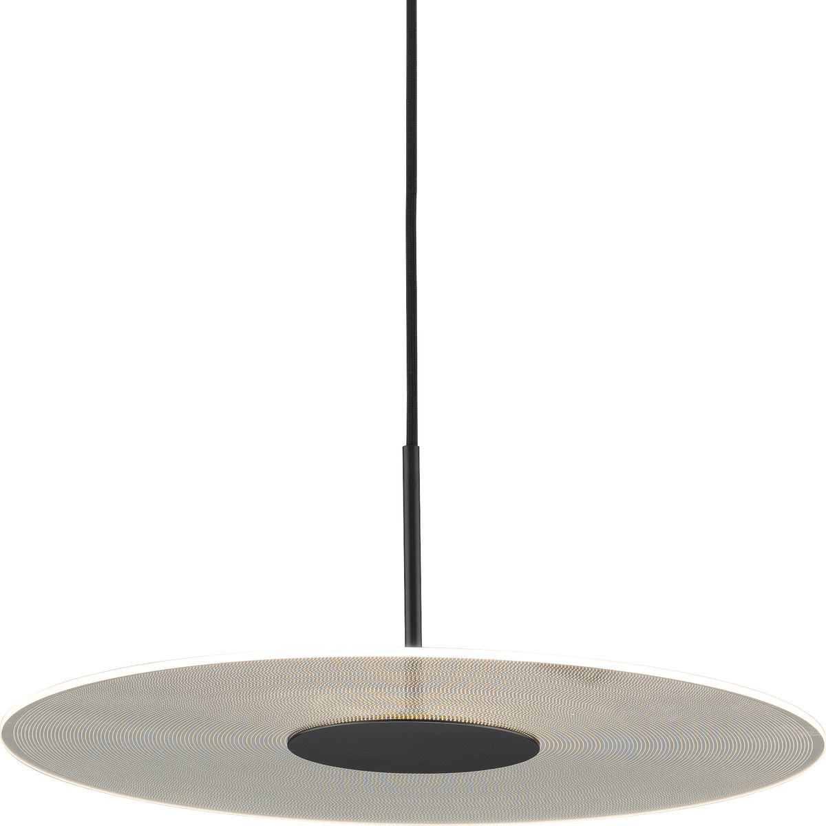 PROGRESS LIGHTING P500318-031-30 Matte Black Spoke LED Collection Matte Black Modern Style Hanging Pendant Light