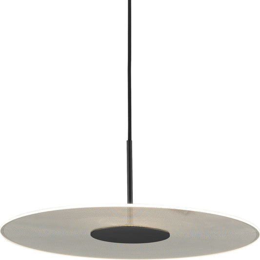 PROGRESS LIGHTING P500318-031-30 Matte Black Spoke LED Collection Matte Black Modern Style Hanging Pendant Light