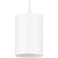 PROGRESS LIGHTING P500355-030 White 5" White Outdoor Aluminum Cylinder Cord-Mount Hanging Light