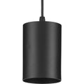 PROGRESS LIGHTING P500355-031 Black 5" Black Outdoor Aluminum Cylinder Cord-Mount Hanging Light