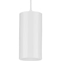 PROGRESS LIGHTING P500356-030 White 6" White Outdoor Aluminum Cylinder Cord-Mount Hanging Light