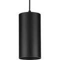 PROGRESS LIGHTING P500356-031 Black 6" Black Outdoor Aluminum Cylinder Cord-Mount Hanging Light