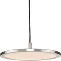 PROGRESS LIGHTING P500366-009-30 Brushed Nickel Everlume LED Collection Modern Brushed Nickel Pendant