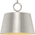 PROGRESS LIGHTING P500367-009 Brushed Nickel Parkhurst Collection One-Light New Traditional Brushed Nickel Metal Pendant Light