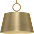 PROGRESS LIGHTING P500367-109 Brushed Bronze Parkhurst Collection One-Light New Traditional Brushed Bronze Metal Pendant Light
