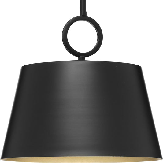 PROGRESS LIGHTING P500367-31M Matte Black Parkhurst Collection One-Light New Traditional Matte Black Metal Pendant Light