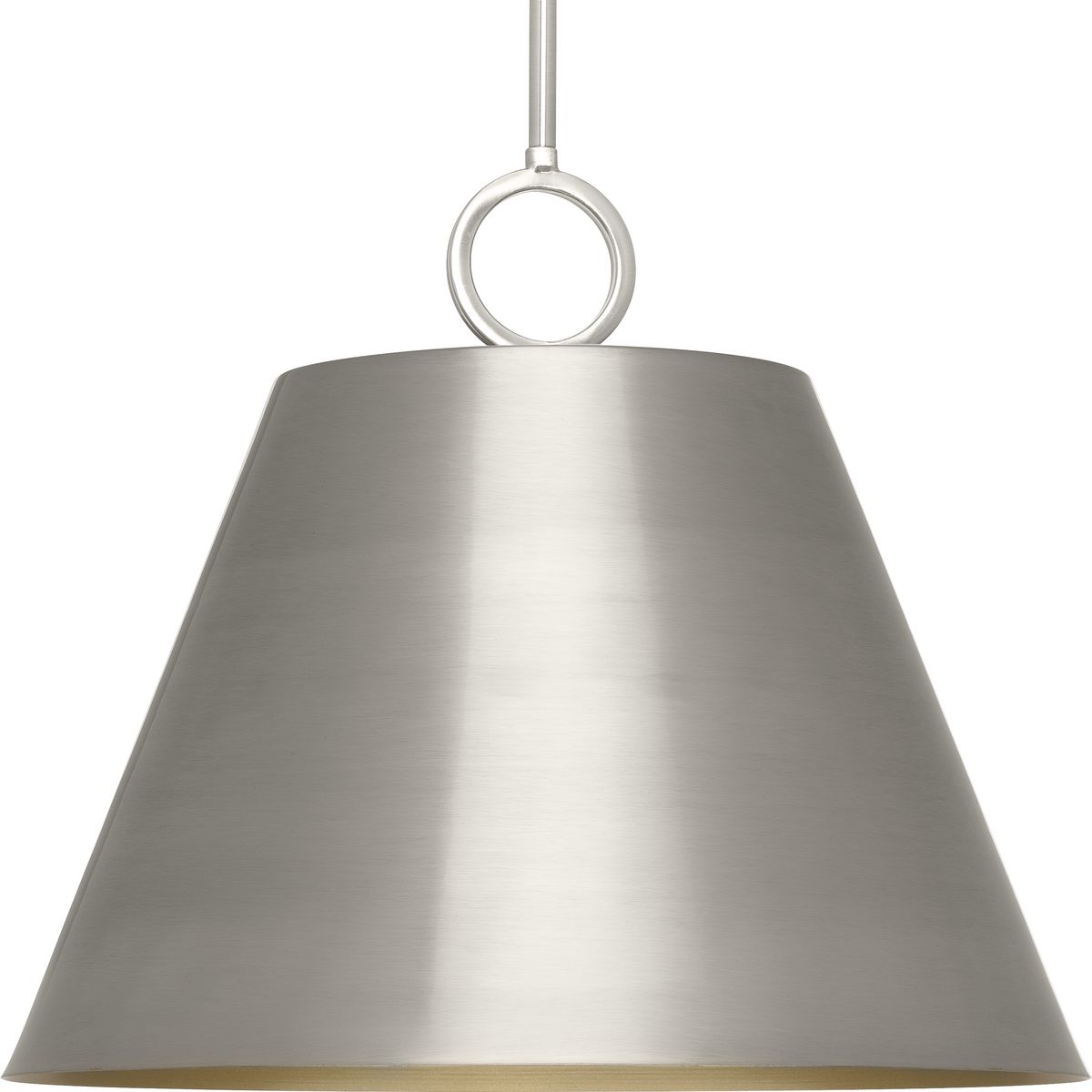 PROGRESS LIGHTING P500368-009 Brushed Nickel Parkhurst Collection Three-Light New Traditional Brushed Nickel Metal Pendant Light