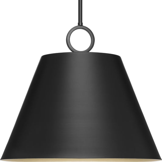 PROGRESS LIGHTING P500368-31M Matte Black Parkhurst Collection Three-Light New Traditional Matte Black Metal Pendant Light