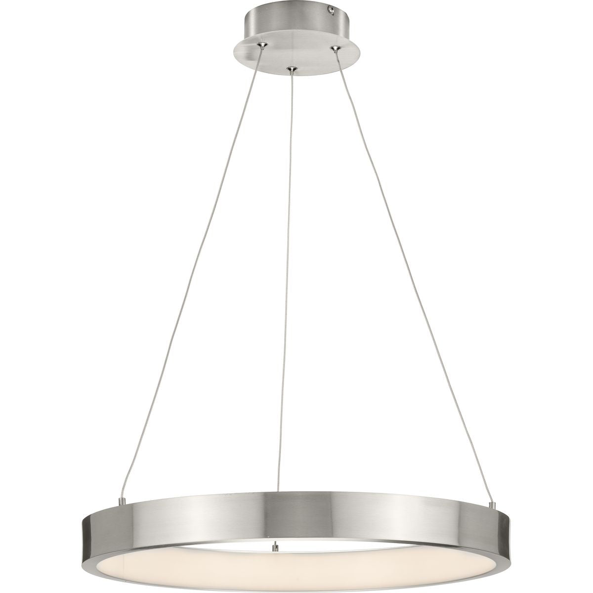 PROGRESS LIGHTING P500369-009-30 Brushed Nickel Inverse LED Collection Modern Brushed Nickel Pendant