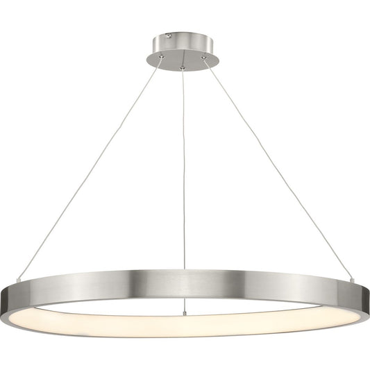 PROGRESS LIGHTING P500370-009-30 Brushed Nickel Inverse LED Collection Modern Brushed Nickel Pendant