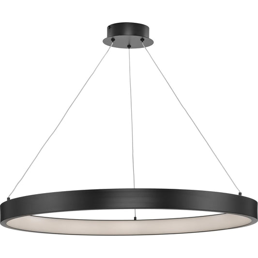 PROGRESS LIGHTING P500370-31M-30 Matte Black Inverse LED Collection Modern Matte Black Pendant