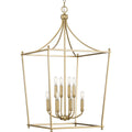 PROGRESS LIGHTING P500371-109 Brushed Bronze Parkhurst Collection Eight-Light New Traditional Brushed Bronze Chandelier Foyer Light