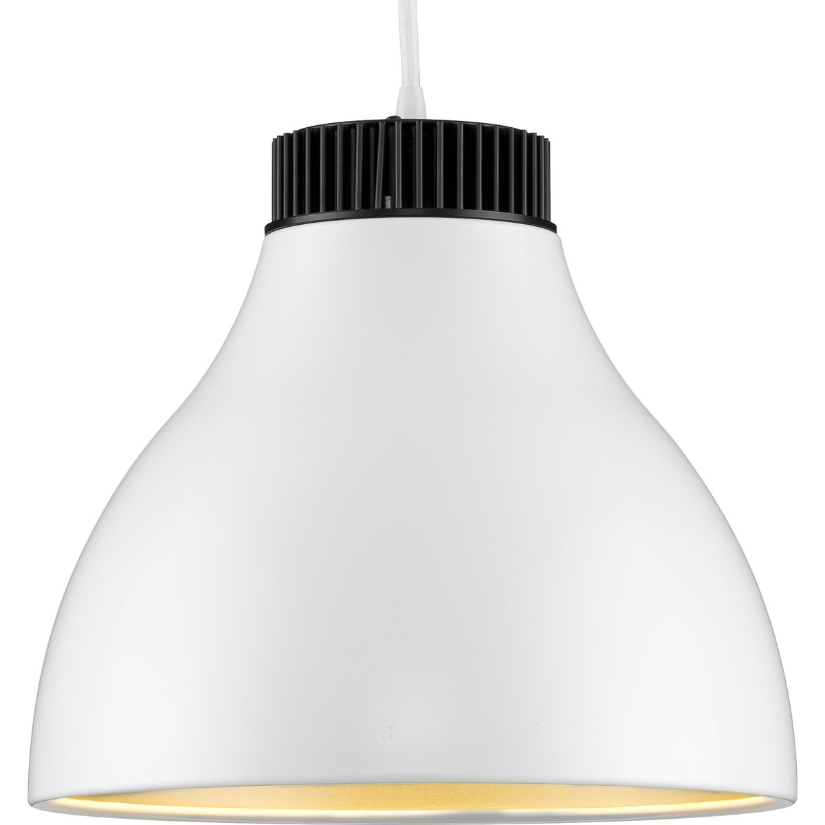 PROGRESS LIGHTING P500372-028-30 Satin White Radian LED Collection Modern Satin White Metal Pendant