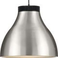 PROGRESS LIGHTING P500373-009-30 Brushed Nickel Radian LED Collection Modern Brushed Nickel Metal Pendant