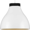 PROGRESS LIGHTING P500373-028-30 Satin White Radian LED Collection Modern Satin White Metal Pendant