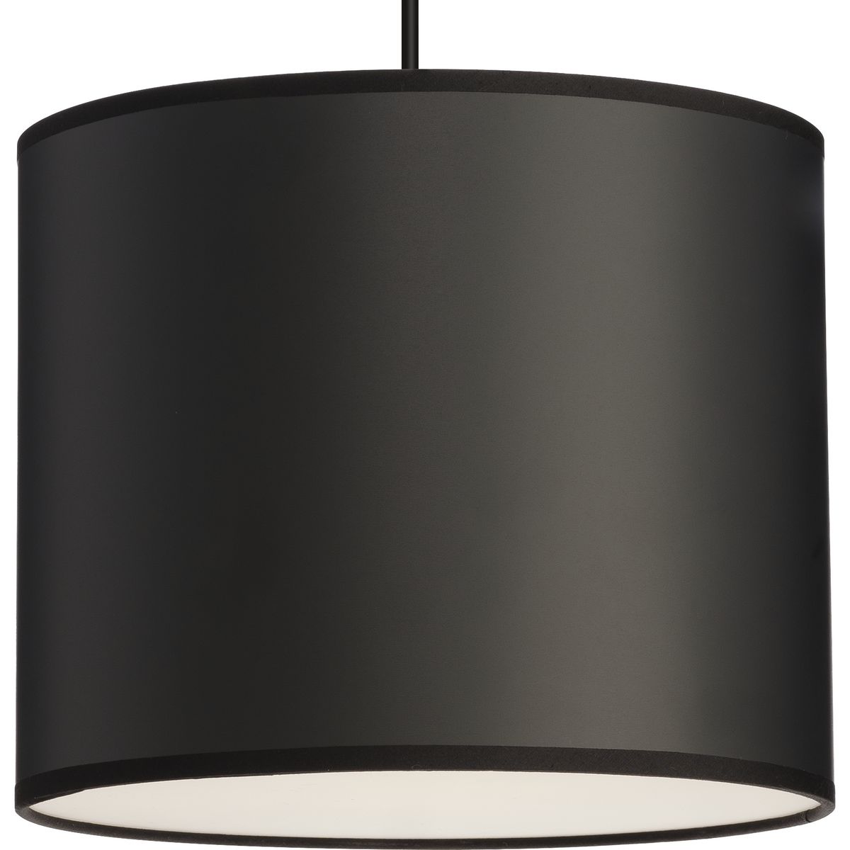 PROGRESS LIGHTING P500386-193 Brushed Nickel;Matte Black;Vintage Brass Markor Collection One-Light Black Parchment Shade Transitional Pendant